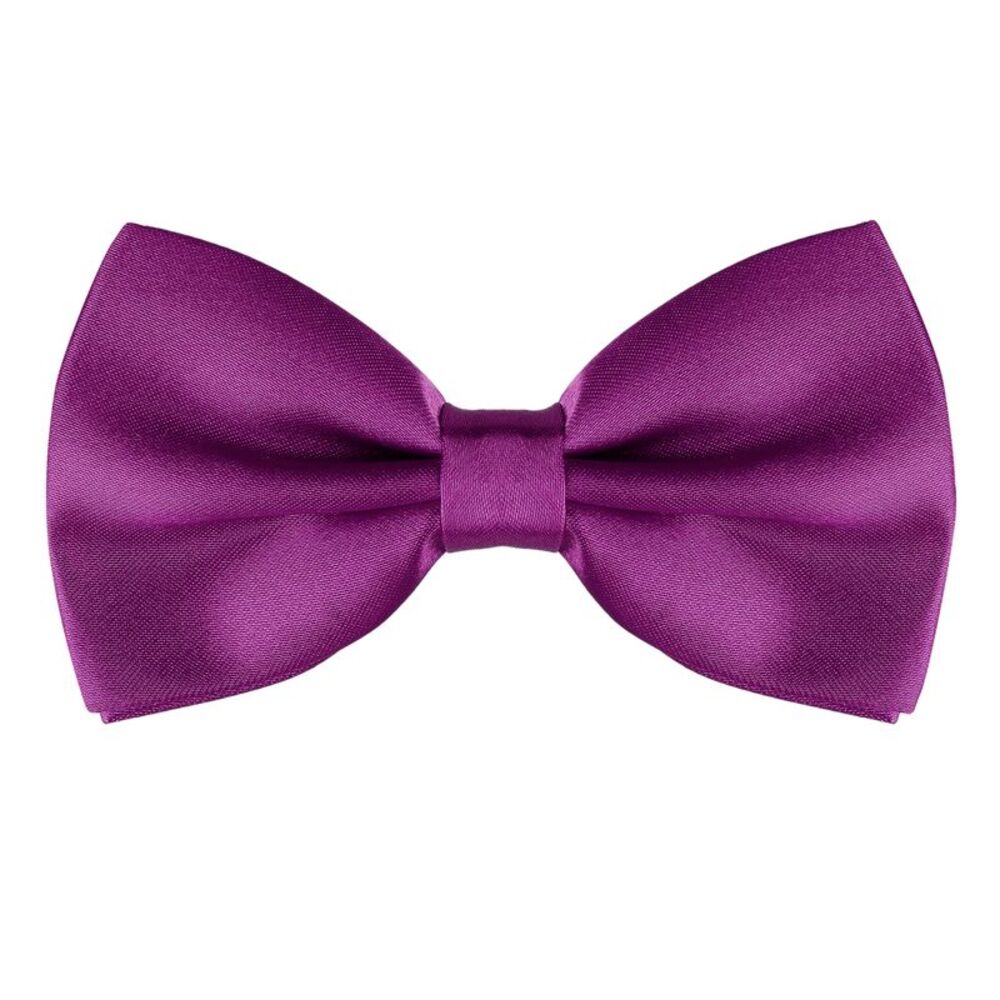 Pre-tied Solid Adjustable Bowtie Classic Tuxedo Wedding Bow Ties Purple Red